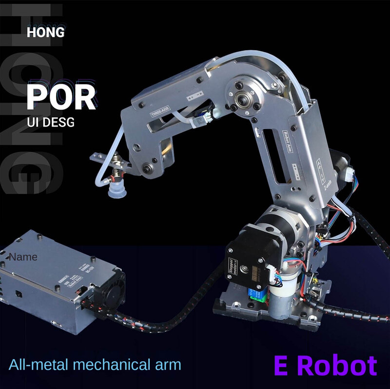 ذراع آلي متعدد المحاور ، مناور معدني صناعي متدرج لاردوينو روبوت ، مجموعة تصنعها بنفسك مع كوب شفط ، مخلب محرك السائر