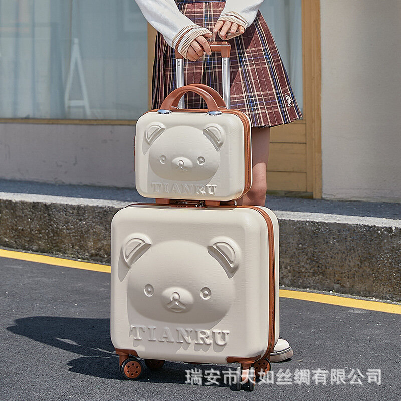 чемоданы на колесах，чемодан，Новый мультяшный Дорожный чемодан с ручной сумкой 20 дюймов Сумка на колесиках для девочек модный женский чемодан набор чемоданов на колесиках