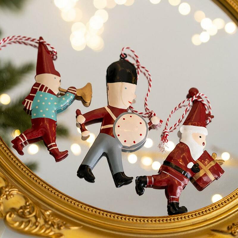 Colgante de Navidad llamativo, exquisito colgante de decoración de árbol de Navidad, soldado de Santa Claus para festividades