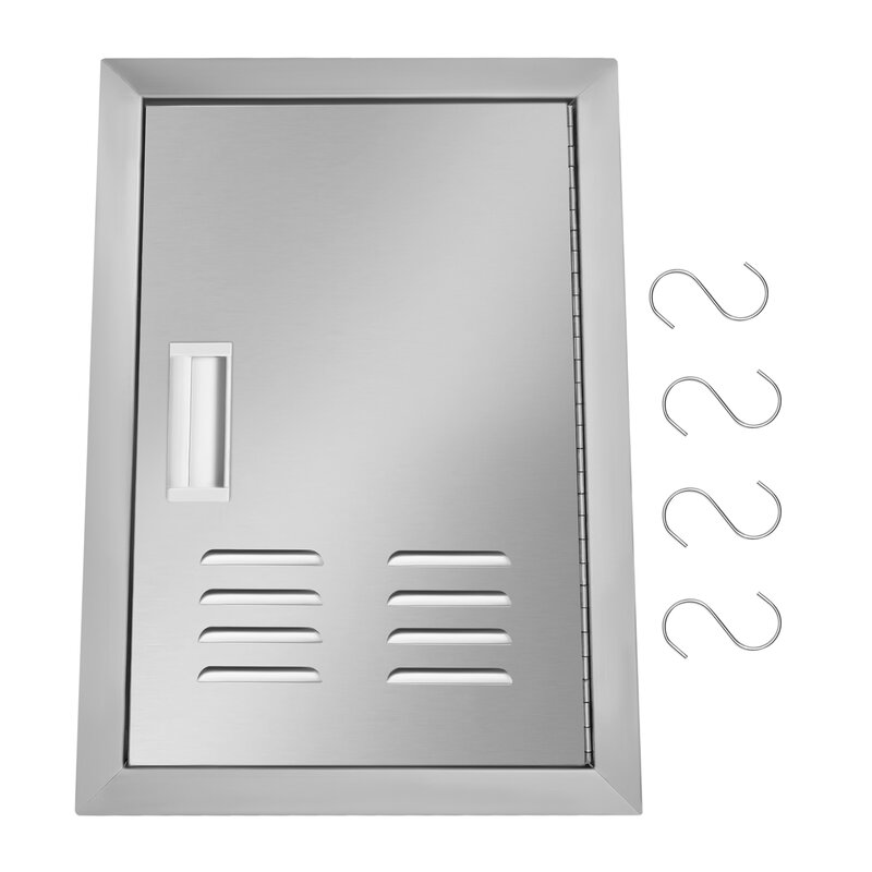 Drzwi kuchenne na zewnątrz 14W * 20H Cal drzwi dostępu do grilla-konstrukcja ze stali nierdzewnej z pojedynczą ścianą drzwi pionowe do kuchni na zewnątrz