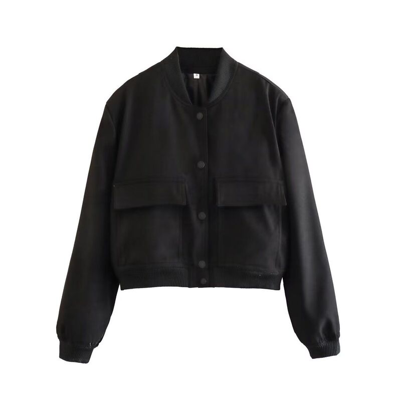 여성용 긴팔 포켓 재킷, 캐주얼 코트, 단색 패션, 2024 용수철 신상