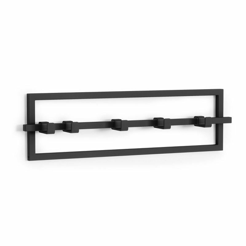 Sleek 5 Cubiko Hooks in Classic Black for Versatile Hanging Solutions