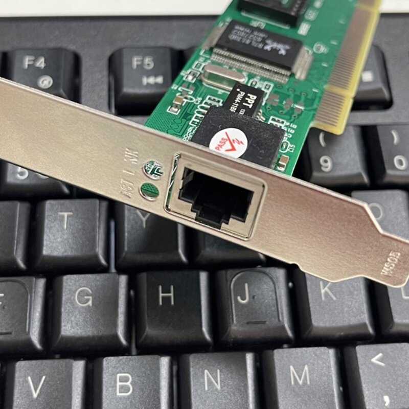بطاقة PCI للشبكة RTL8139D بسرعة 10/100 ميجابت في الثانية للكمبيوتر المكتبي سهلة الاستخدام B0KA