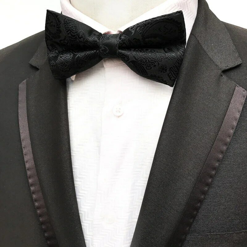 Korean Style Paisley Waist Double Bowtie British Bow Corbata Mariposa Hombre Boe Tie For Men Wedding Accessories