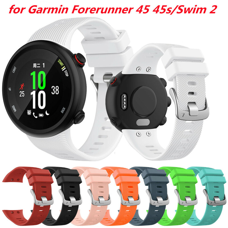 ซิลิโคนคุณภาพสูงสำหรับ Garmin Swim 2สมาร์ทนาฬิกาสายรัดข้อมือสำหรับ Garmin Forerunner 45 45S สร้อยข้อมืออุปกรณ์เสริม