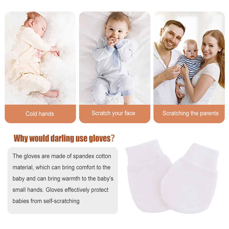Детские варежки удобные ощущения перчатки для новорожденных классический стиль внимательный дизайн Аксессуары для младенцев украшение одежды