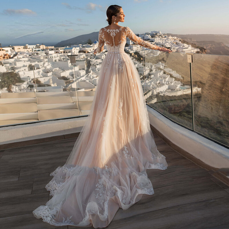 Женское свадебное платье It's yiiya, белое винтажное платье со съемным кружевом и шлейфом на лето 2019
