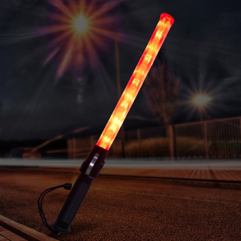 Plastic Wand Powerful LED Flashlight Torch 3 Modes Setting