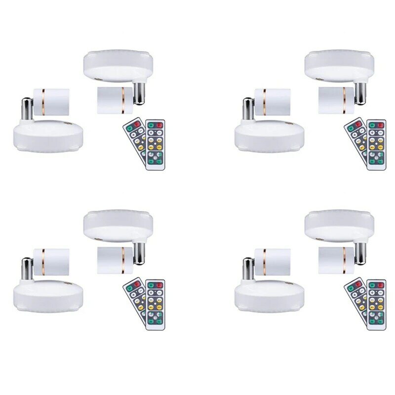 Wireless Spot Lights Battery Operated Accent Lights Indoor Dimmable LED Spotlight Anywhere Rotatable Wall Light(8 Pack)