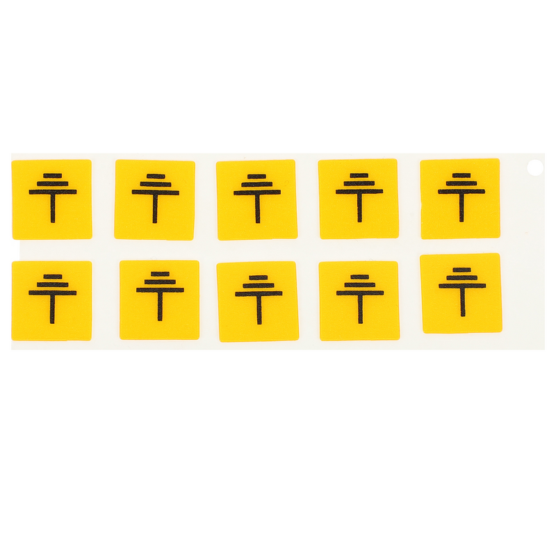 10 Pcs Electrical Grounding Stickers Equipment Safety Warning Decals Electronic Fence Sign Caution