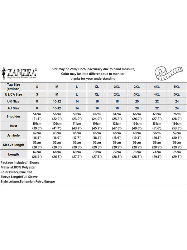 ZANZEA-بلوزة مرقعة مخططة للنساء ، بلوزات عمل فضفاضة غير رسمية ، رقبة صدر السترة للنساء ، كم طويل ، بلوزات حفلات ، موضة خريف