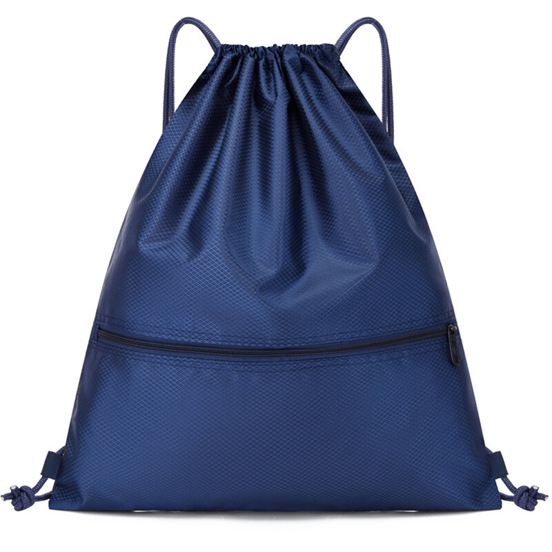 Bolsa de ombro com cordão para homens e mulheres bolsas esportivas ao ar livre simples mochila de fitness leve de basquete bolso Oxford, nova