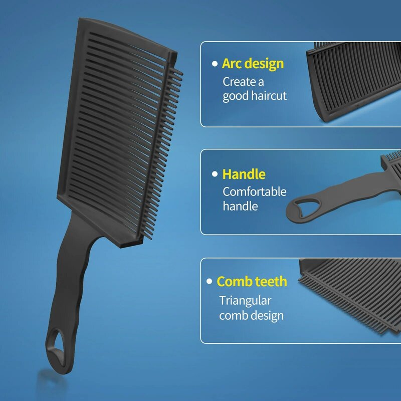 New Style Professional Barber Fade Hair Cutting Curved Design Positioning Comb Adjustable Hair Clipper Comb Hairdresser Tools