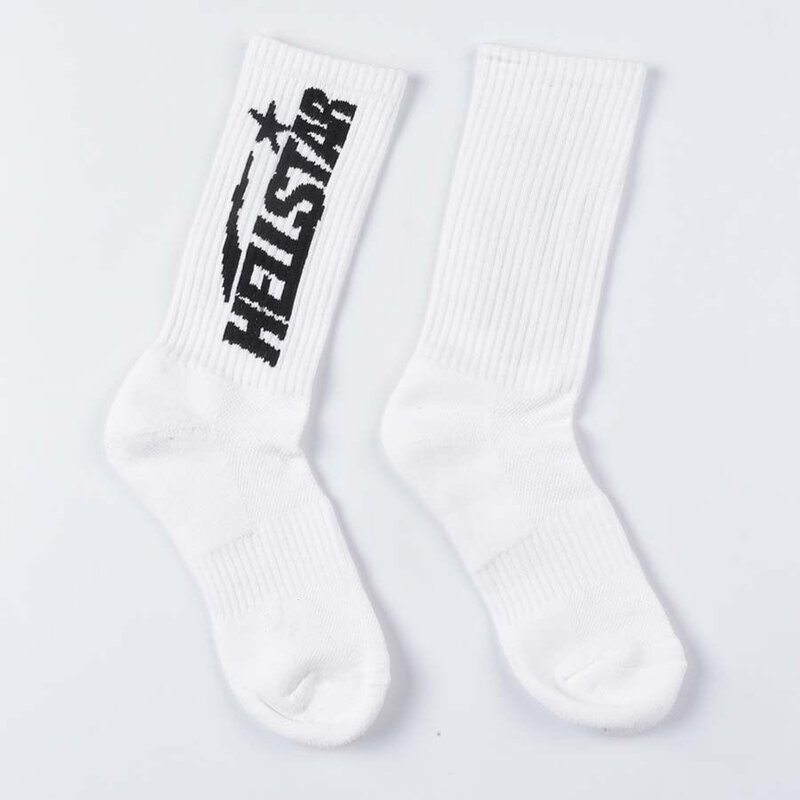 Hellstar-Calcetines de algodón puro para hombre y mujer, medias de tubo, estilo Hip hop, novedad de 2024