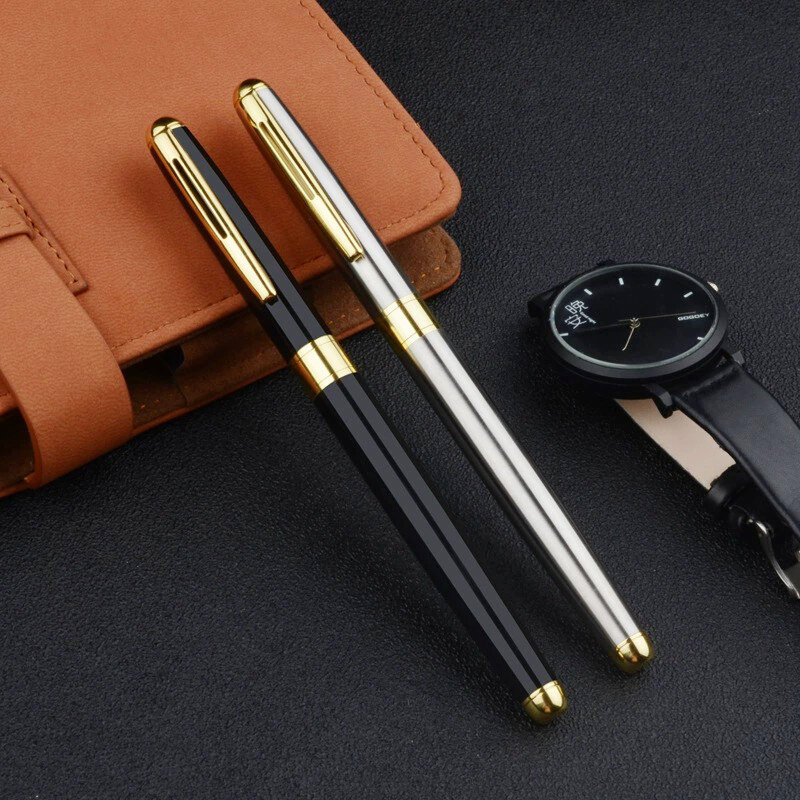 High quality ballpoint pen business signing pen stainless steel material replaceable refill office school supplies stationery