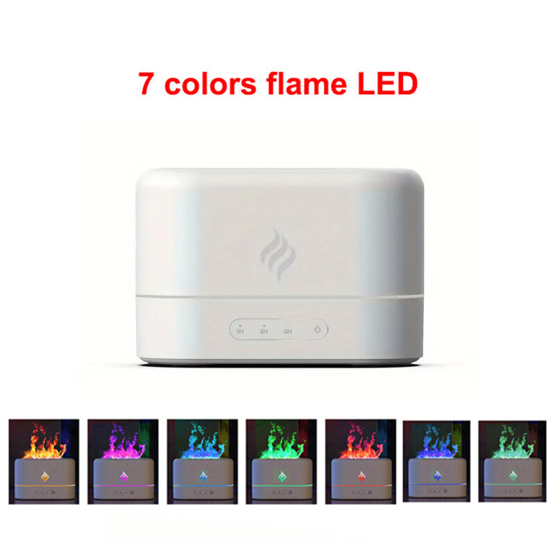 Portable Cool Mist Usb Led change color 7 colors fire flame room humidifier Aroma Essential Oil Diffuser h2o air humidifier