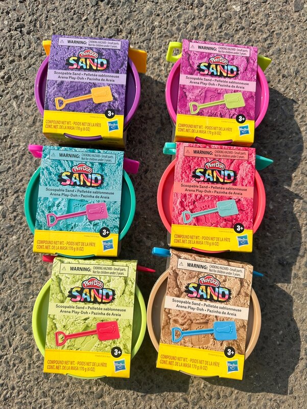 Doh Scoopable Sand 놀이, Doh 컬러 모델링 클레이 놀이, 어린이 공기 건조 세트, 4-14 세 소년 소녀용 놀이 세트