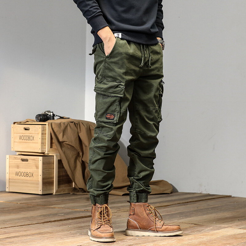 CAAYU Joggers Cargo spodnie męskie Casual Y2k MultiPocket męskie spodnie spodnie dresowe Streetwear Techwear Tactical Track czarne spodnie męskie