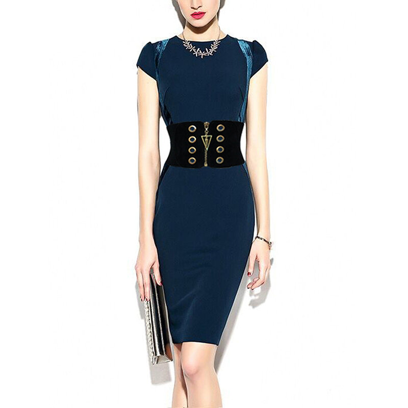 Ceinture corset ultra large pour femme, mode féminine, mince, noir, style corporel élastique, taille haute, robe commandée, environnement pour femme, ceinture