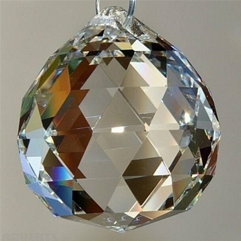 30mm/40mm Hanging Clear Crystal Lighting Ball Prisms DIY Curtain Chandelier Decor Home Wedding Party Decoration Ornament