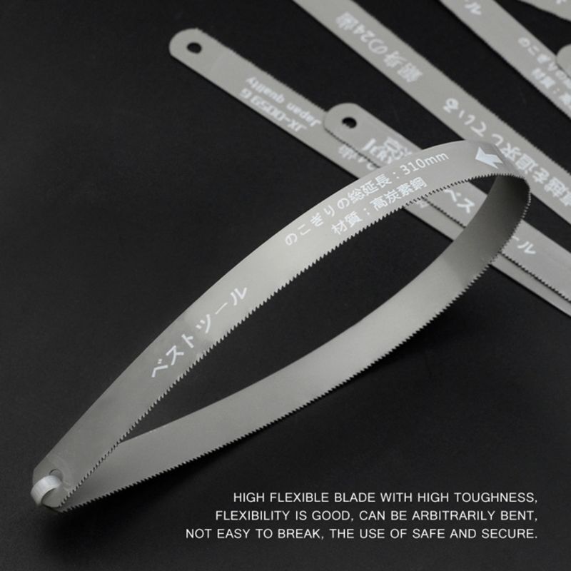 Lâminas serra substituição para corte metal, lâmina serra manual com 24 dentes, comprimento 300 mm/12 polegadas,