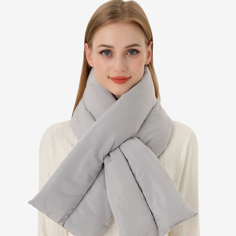 Новый утепленный шарф на утином пуху шейный платок с перекрестной шнуровкой унисекс Ветрозащитный для езды на открытом воздухе
