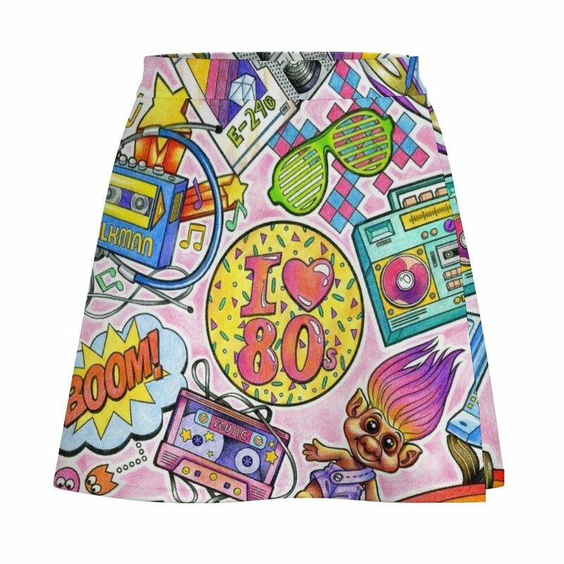 I love the 80s! 80s Love Mini Skirt Woman clothing skirts for woman