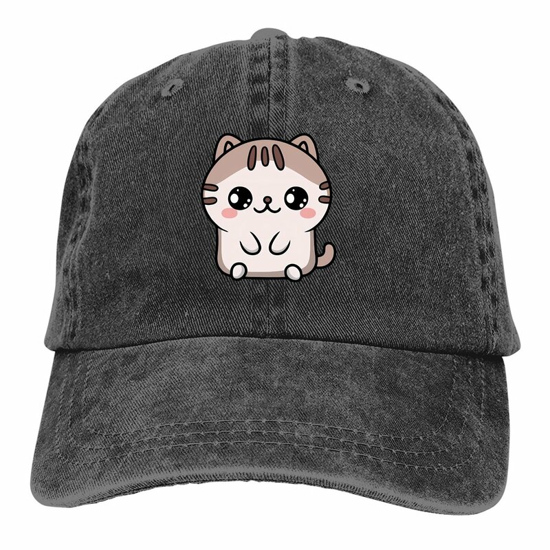 Sombrero Multicolor con visera personalizada para mujer, gorra con visera, lindo gato, animales