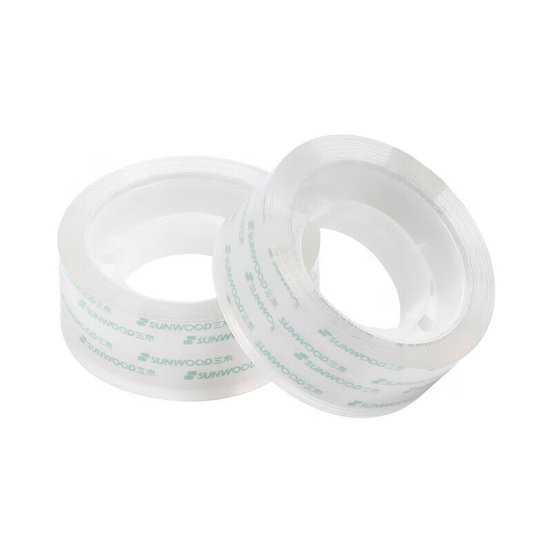 SUNWOOD Transparent High Adhesive Stationery Tape 18mm by 20 Yards 8 Rolls 7121