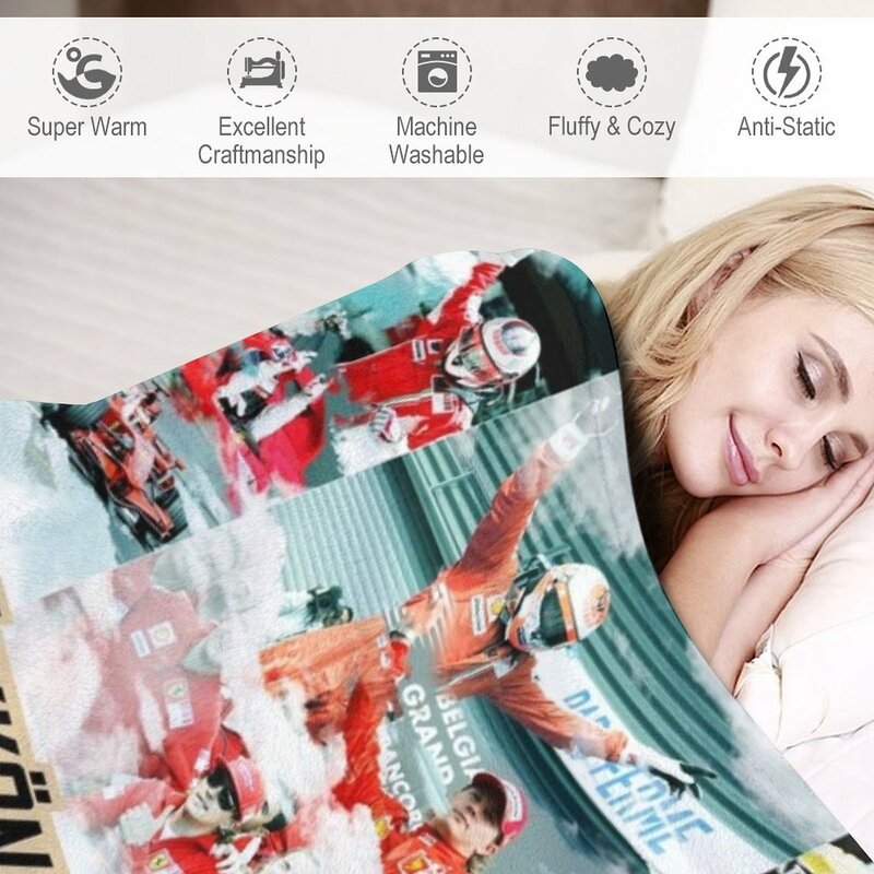 Kimi Raikkonen Career Throw Blanket Flannel Blanket Cute Blanket wednesday Weighted Blanket
