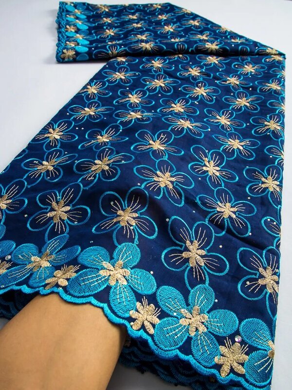 Швейцарская вуаль, кружевная ткань, высокое качество, нигерийская Африканская Хлопковая ткань с камнями для женщин, вечерние платья TY3230