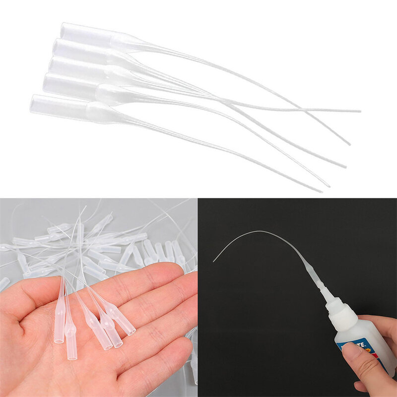 1-2PCS Creative High Quality Plastic Glue Dropper Durable And Quick Drying Leak-proof Curly 7/12CM Mouse Tail Shape Glue Dropper