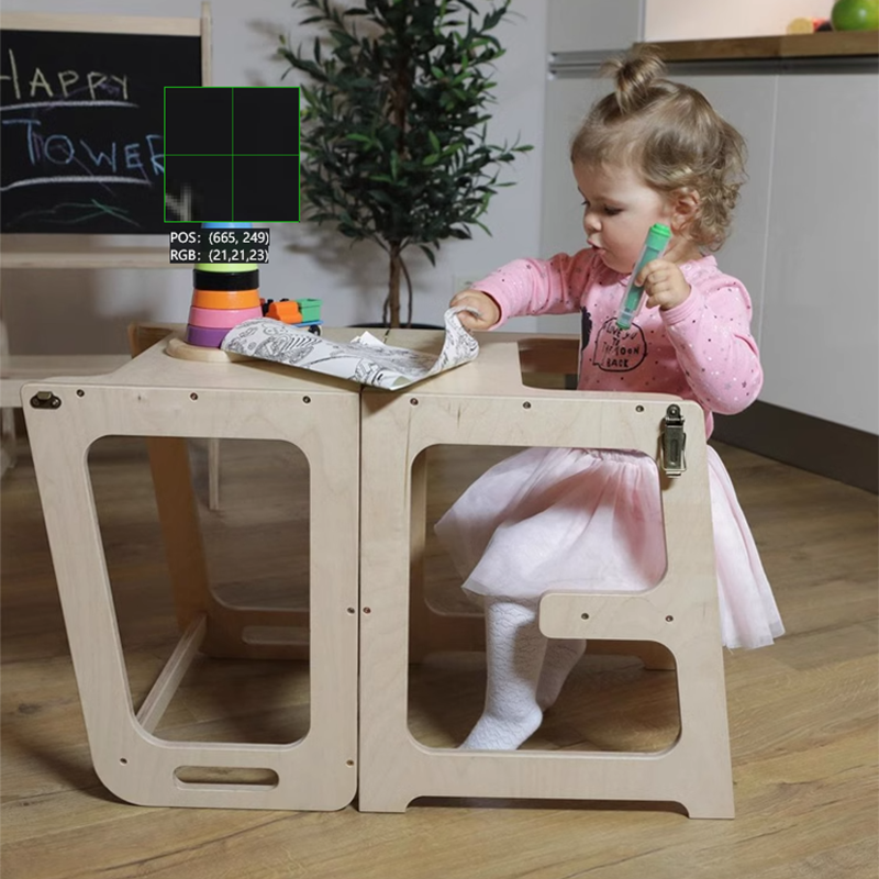 XIHATOY-taburete de paso de cocina para niños, silla alta de alimentación para bebés, torre de aprendizaje plegable de madera con pizarra