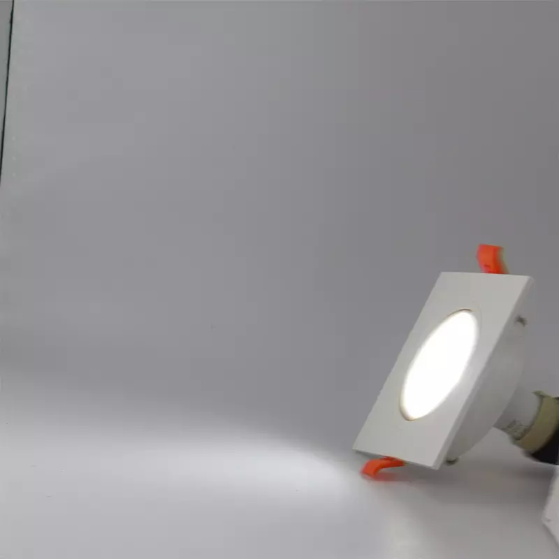 Globo ocular LED cuadrado blanco y negro, 6W, MR16, GU10, marco de carcasa, luz descendente de techo, accesorio de lijado de Lampu