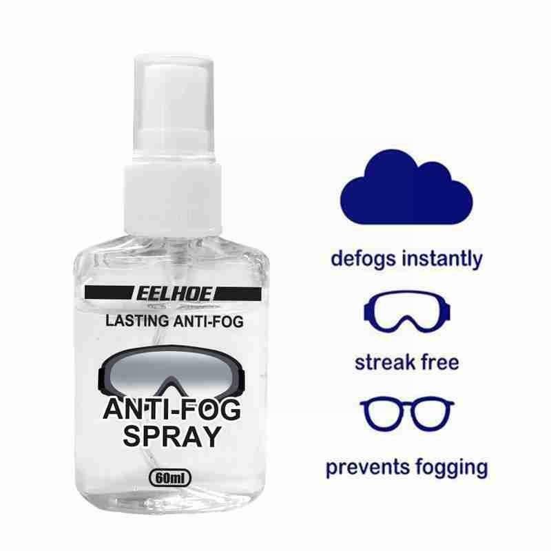 Spray anti-neblina de secagem rápida para óculos de natação, máscara de mergulho, limpador de lentes, 60ml
