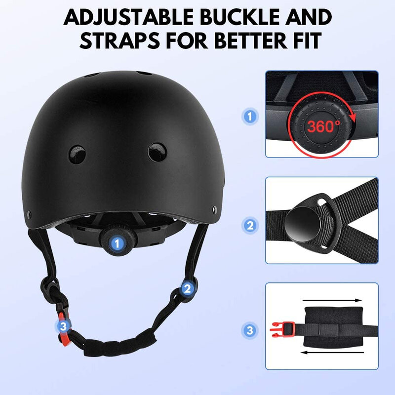 1Pcs Kids Bike Helmet, Adjustable, Roller Skating Skateboard BMX Bike Cycling Sports Protective Helmet for Youth Boys Girls