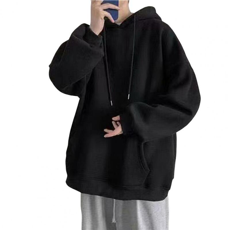 Hoodie mangas compridas oversized manter quente elástico manguito outono hoodie inverno hoodie roupas de inverno