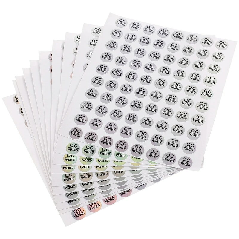 800Pcs Self Adhesive QC Passed Labels Warehouse Quality Stickers Check Tested Stickers