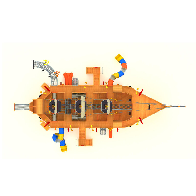 Морская деревянная игровая площадка оборудование супер качество Дети Деревянный пиратский корабль YY501