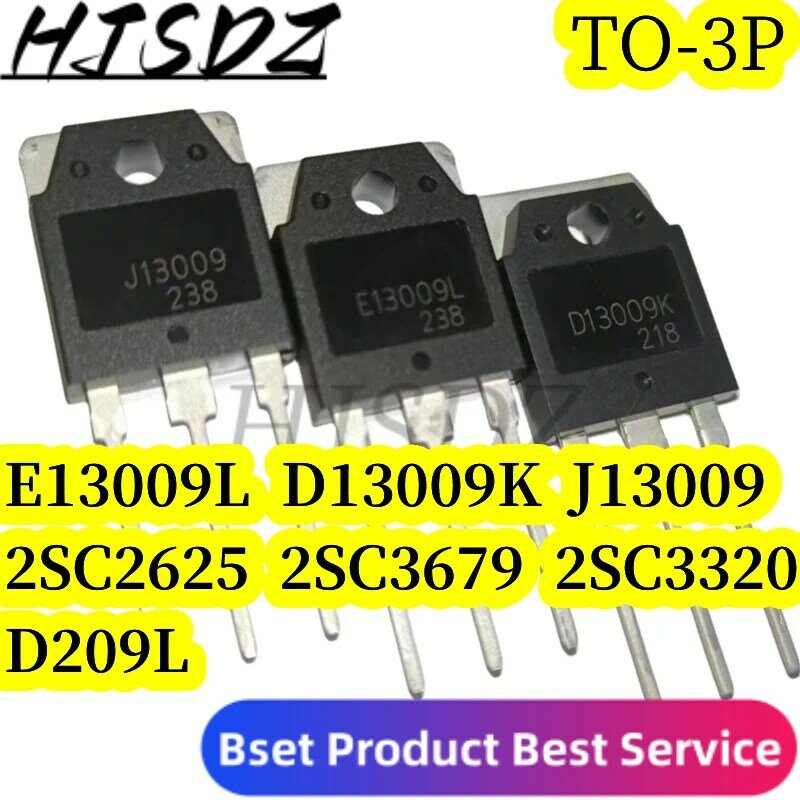 Transistor de 5 piezas, 13009 J13009 MJE13009 2 sc2625 E13009L 2 sc3679 2 sd209 D209L 3320 MJE13009L E13009 TO-3P,nuevo y originale