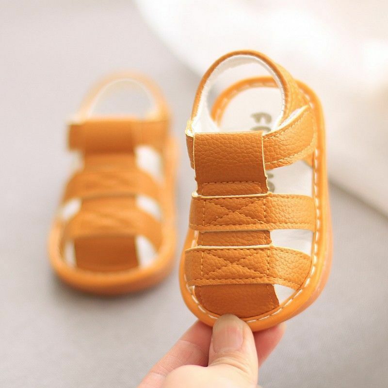 Zapatos de cuna suaves para niños y niñas recién nacidos, sandalias antideslizantes para primeros pasos, suela suave, moda de verano, 0 a 18 meses