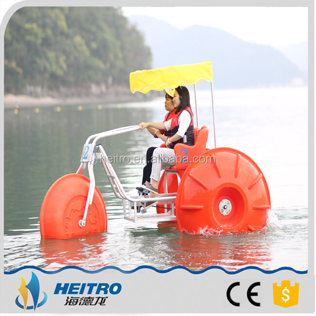 HEITRO Adults recreational aqua bicycles 3 wheel water bike for sale amusement park water tricycle