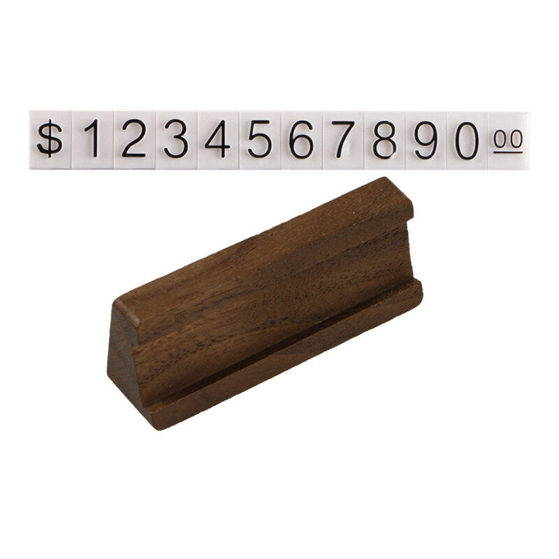 قاعدة خشبية الخشب الأساسية طقم إطارات مؤشر قابل للتعديل مجتمعة مكعب رسالة شارة السعر عرض التسمية