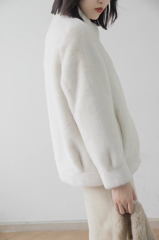 Inverno caldo Eco cappotto di pelliccia nuovo in cappotti giacca di pelliccia finta cappotto di pelliccia sintetica da donna nuova giacca da donna 2024