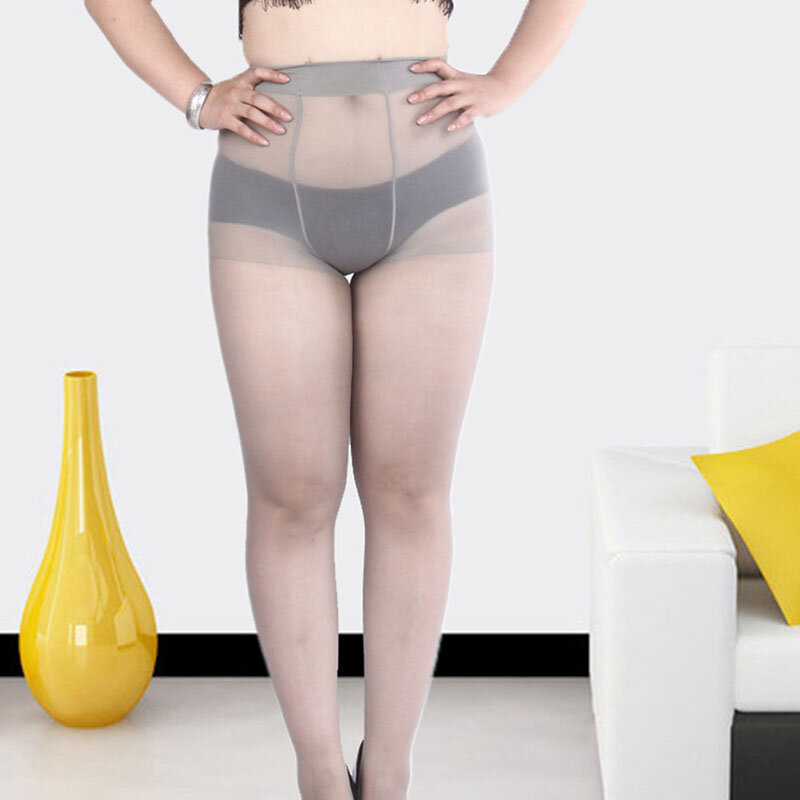 Calças justas de grandes dimensões para mulheres, meia-calça, meias, adequadas para 100kg, plus size