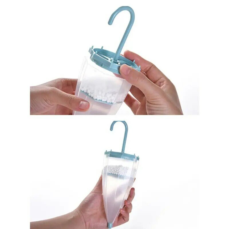 E1ye bonito mini guarda-chuva em forma de saco dessecante pendurado caixa absorvedores de umidade doméstico