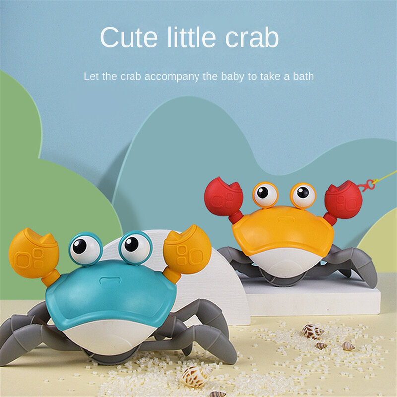 Infant No Glitch Clockwork Crawl Automatic Crab conservante Toy non fa male alle mani gioca In acqua dura tenacità per la prima educazione