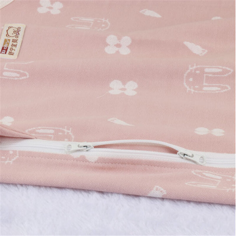 Cute Print Pattern borsa per neonato gamba pigiama integrato tipo gilet per bambini trapunta Anti-calcio sacco a pelo in cotone pigiama senza maniche per bambini