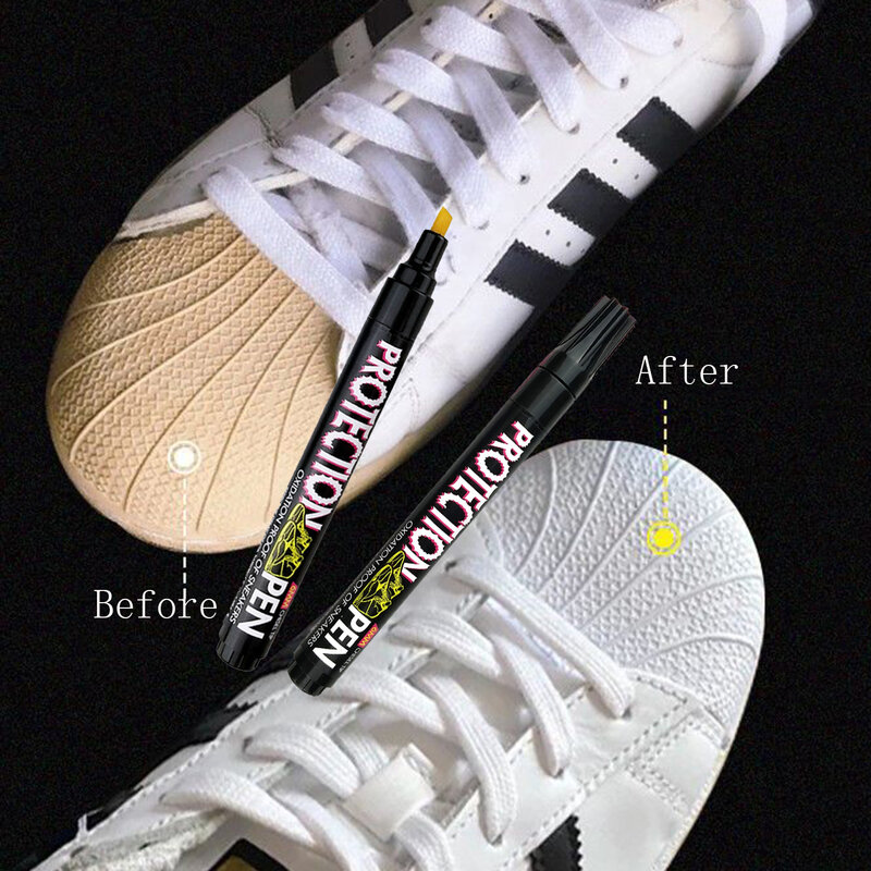 Ручка для ремонта обуви, отбеливающая антиокислительная ручка для удаления пятен на кроссовках, белого и желтого цвета