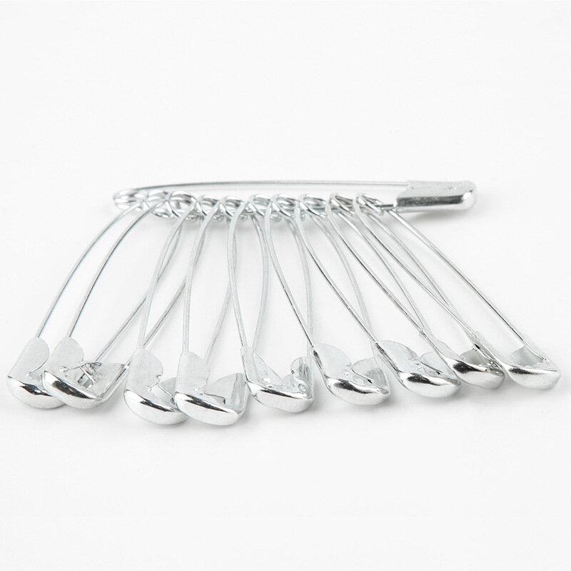 New Arrival 100Pcs Safety Pins DIY Sewing Tools Accessory Silver Metal Needles Large Safety Pin Small Brooch Apparel Accessories